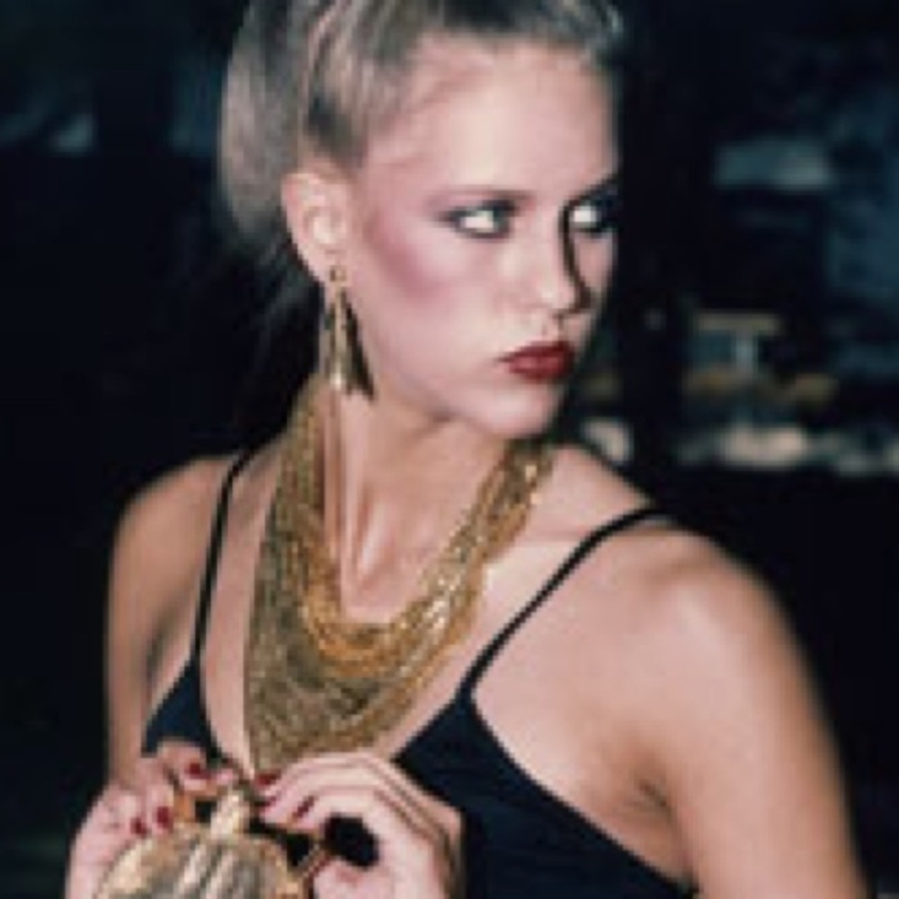 Whiting & Davis Designer 70s Silver Mesh Disco Bib Necklace - Picture 13 of 13